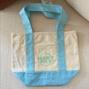 Trader Joe's Blue Pastel Tote Bag Mini
